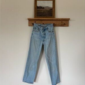 Levi's Sky Blue Ribcage Straight Jeans